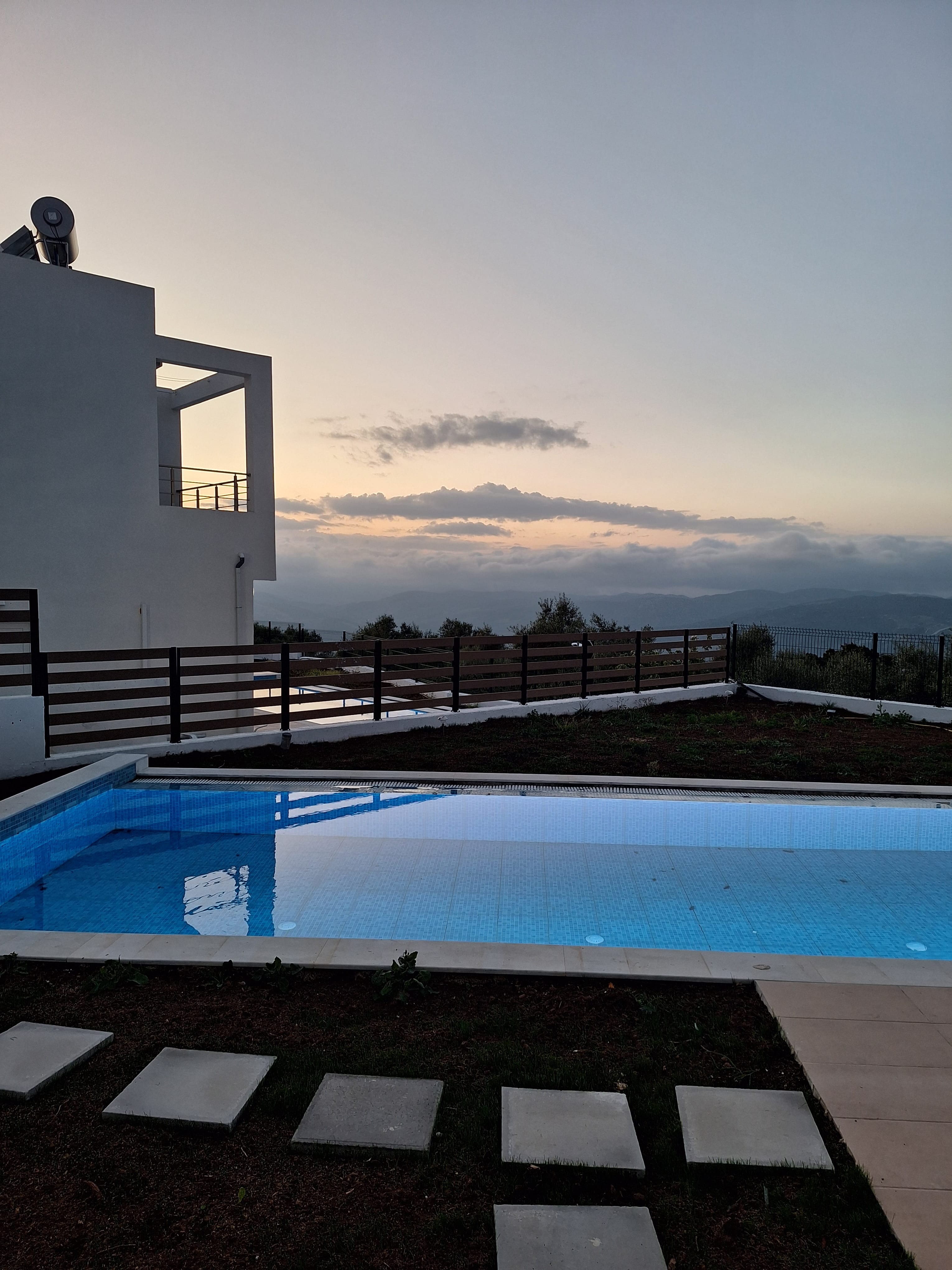 Pool with mountain view